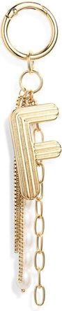 Chelsea28 Initial Faux Pearl Bag Charm in F- White- Gold at Nordstrom