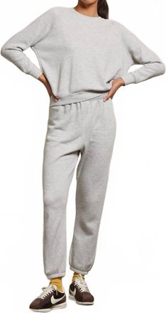 perfectwhitetee Stevie Fleece Easy Sweatpant In Ash