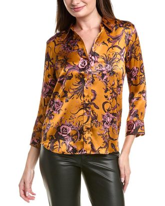 L'agence LAgence Dani 3/4-Sleeve Silk Blouse