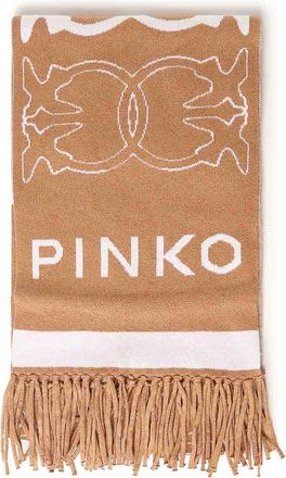Pinko Scarf With Jacquard Love Birds Logo