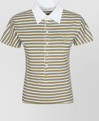 Golden Goose polo shirt short sleeves striped collar detail