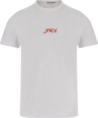 J.W.Anderson Katoenen T-shirt met Logo - Dames - T-shirts - Wit - XS - Katoen - Tops