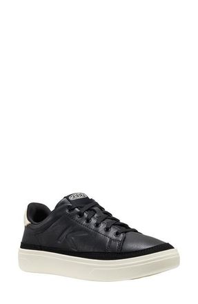 Keen KM1 Leather Court Sneaker in Black/birch at Nordstrom, Size 10.5