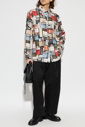 Moschino Silk Shirt With Print, Mens, Multicolour