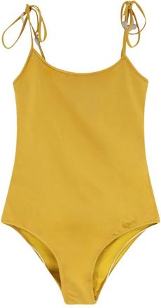 Chlo&eacute; Geknoopt Eendelig Zwempak - Dames - Badpakken - Geel - XS - Nylon - Badmode