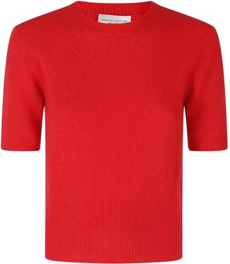 Roberto Collina Trui met ronde hals - Dames - Ronde hals truien - Rood - M - Truien & Vesten