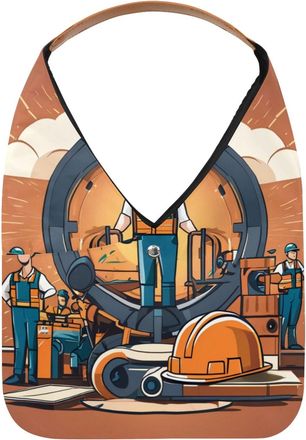 Generic Labor Day Pattern Reusable Lightweight Grocery Bags - Foldable Into Compact Pouch, Washable & Sturdy, Multipurpose for Shopping and Travel