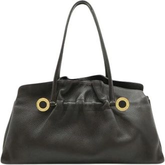 Bulgari Pre-owned Handbags, female, Brown, Size: ONE SIZE Pre-owned Twist Leather Tote Bag