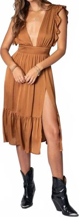 Stillwater Jessie Midi Dress In Gold