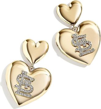 WEAR by Erin Andrews x Baublebar St. Louis Cardinals Heart Statement Drop Earrings in Gold at Nordstrom