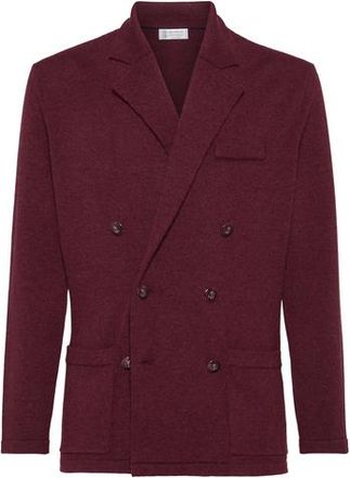 Brunello Cucinelli Jacket-style cardigan in Burgundy at Nordstrom, Size 54 It