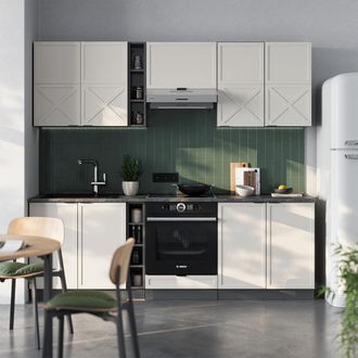 Vicco Mueble De Cocina Fame-line, Gris/beige/antracita, 235 Cm, Et Antracita, Vicco
