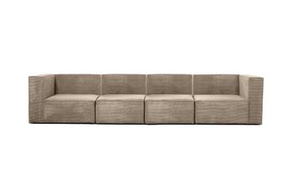 Really Nice Things Sofa 4 plazas Chaiselongue tapizado pana piedra