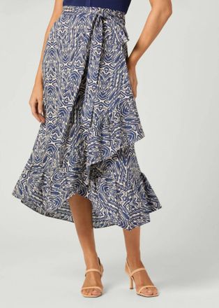 Shoshanna Rayna Midi Dress In Navy Ivory