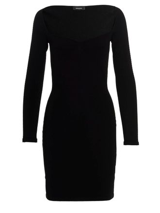 Dsquared2 Womens Ribbed Viscose Dress