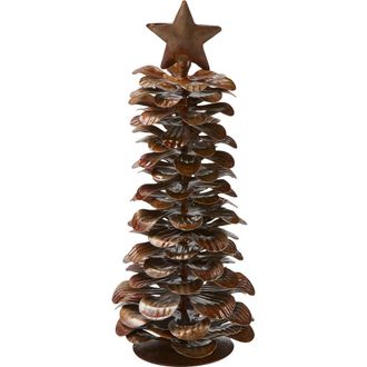 Tag Pinecone Tree with Star Decorative Holiday Figurine Antique in Brown at Nordstrom