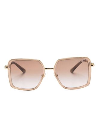 Versace Occhiali da sole Medusa squadrati - Marrone
