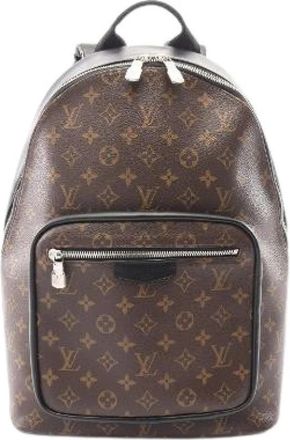Louis Vuitton Pre-owned Josh Monogram Macassar Rugzak - Heren - Vintage Rugzakken - Bruin - ONE Size - Leer - Vintage