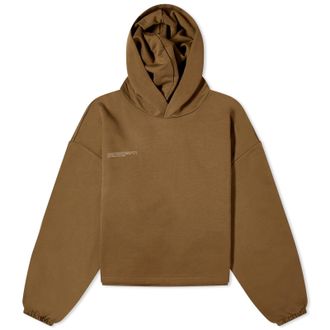 PANGAIA Womens Active Tech Jersey Hoodie in Soil Brown, Size XX-Large