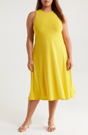 Universal Standard Sardinia Cotton Tank Dress in Yellow at Nordstrom, Size Xl