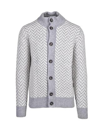 KANGRA Textured Merino Wool Button Jacket With Ribbed Details
