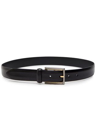 Anderson's Glossed Leather Belt - Black - 95 (UK16/ XL)