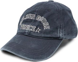 Golden Goose Journey Baseball Cap/ Washed Cotton Twill/ Golden Venice Emb
