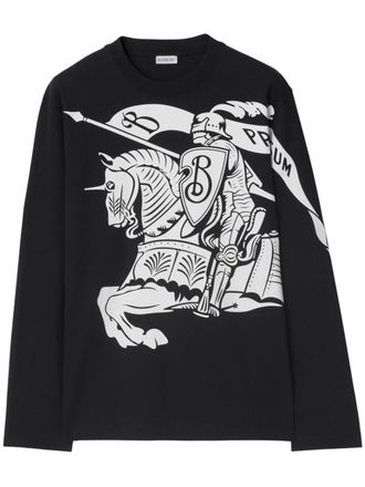 Burberry Camicia con stampa EKD - Nero