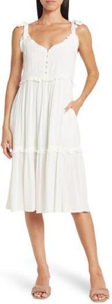 Wishlist Tie Strap Tank Dress in Ivory at Nordstrom Rack, Size Small
