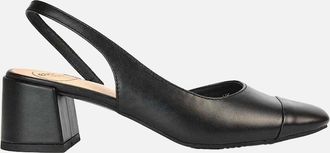 XY London Womens XY London Womens/Ladies Karis Sling Back Block Heel Court Shoes - Black - Size: 5