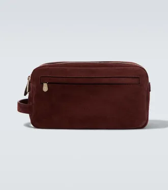 Brunello Cucinelli Suede toiletry bag
