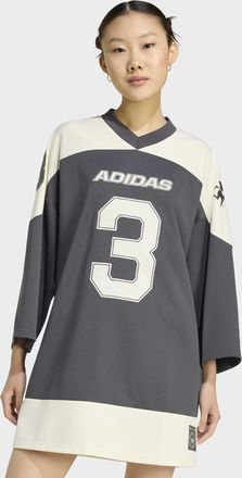 adidas Langarmshirt ADIDAS ORIGINALS WMS JERSEY DRES, Damen, Gr. XXL, utility schwarz, Obermaterial: 100% Polyester, normal, V-Ausschnitt, Shirts Langarmshir