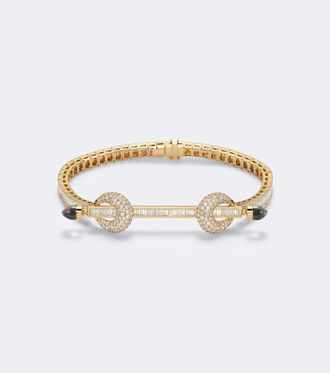 Ananya Chakra 18kt gold bracelet with diamonds and quartz