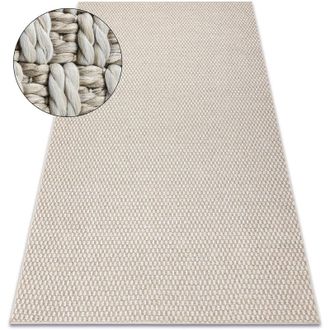 RugsX Rugsx - Alfombra Origi 3555 Crema - Hilo De Sisal Tejido Plano Beige 136x190 Cm