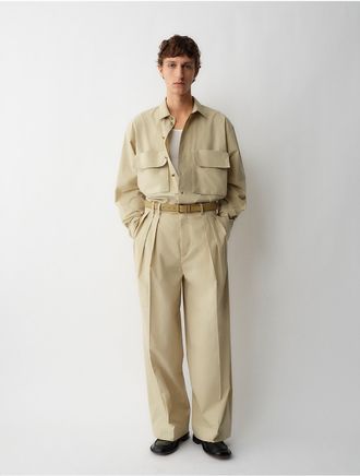 Calvin Klein Mens Cornelius Button-Down Shirt - Beige - 46