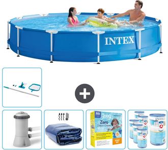 Intex Piscina Con Estructura Redonda - 366x76 Cm - 8-piezas Scb28