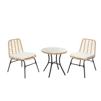 Concept Usine Conjunto de muebles de jard&iacute;n 2 plazas efecto rat&aacute;n