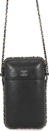Chanel Black Leather Phone Wallet (Pre-Owned)