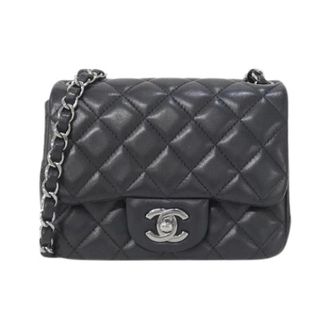 Chanel Pre-owned Lamslederen Schoudertas - Dames - Pre-owned - Zwart - Maat: ONE Size Leer