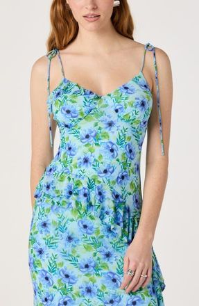 ASTR the Label Mejra Floral Print Camisole in Blue Floral at Nordstrom, Size X-Small