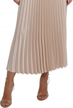 Love Token Nessa Pleated Skirt In Champagne