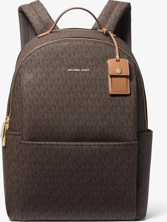 Michael Kors Sable Large Signature Logo Backpack