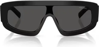 Prada Black Architectural Mask Acetate Pilot Sunglasses