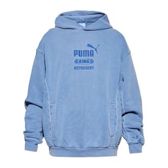 Puma Hoodies, male, Blue, Size: 2XL Represent 247 Hoodie