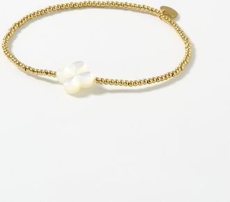 Simons Womens Pearly clover bead bracelet