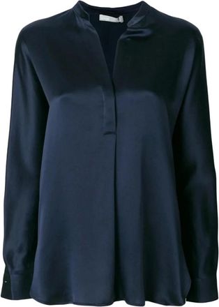Vince Camicia con colletto alla coreana - - Blouses & Shirts - Donna - Blu - L