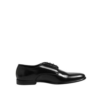 Dolce & Gabbana Zwarte Leren Derby Jurkschoenen - Heren - Nette schoenen - Zwart - 41 EU - Leer - Schoenen