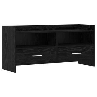 vidaXL Mueble De Tv 100 X 33 X 47 Cm Roble Negro Madera De Ingenier&iacute;a Vidaxl