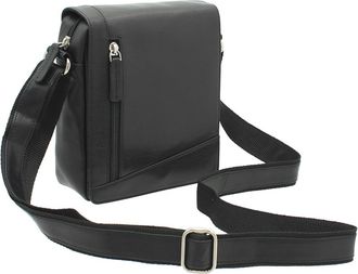 Visconti Compact Leather Messenger/Travel Bag S7 Black