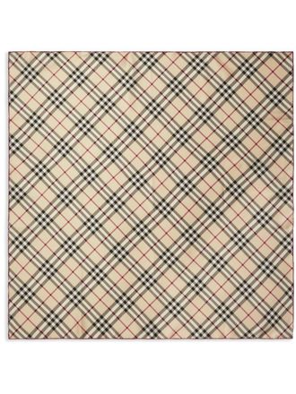 Burberry checked silk scarf - unisex - Silk - OS - Neutrals